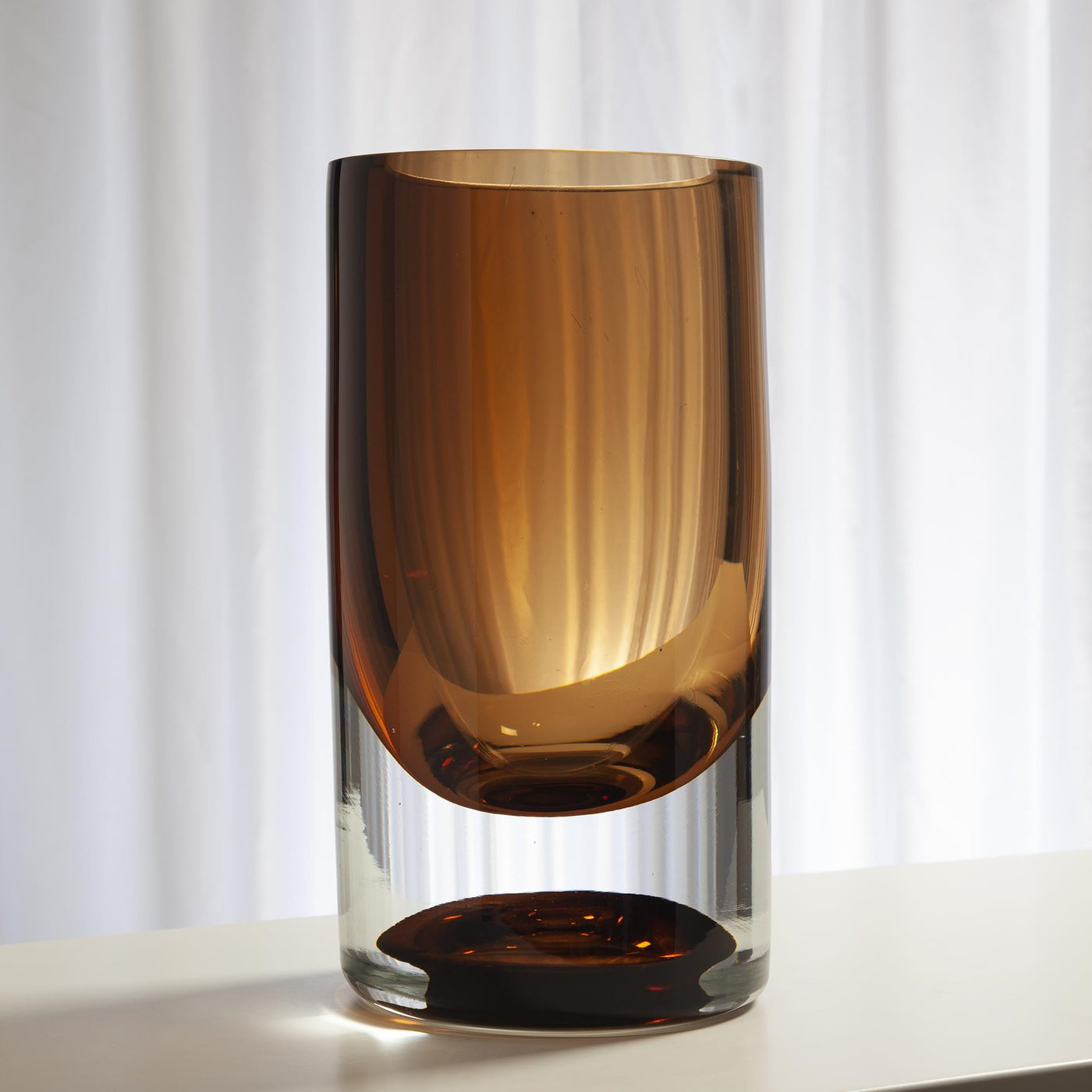 Amber Duplex Vase - Large