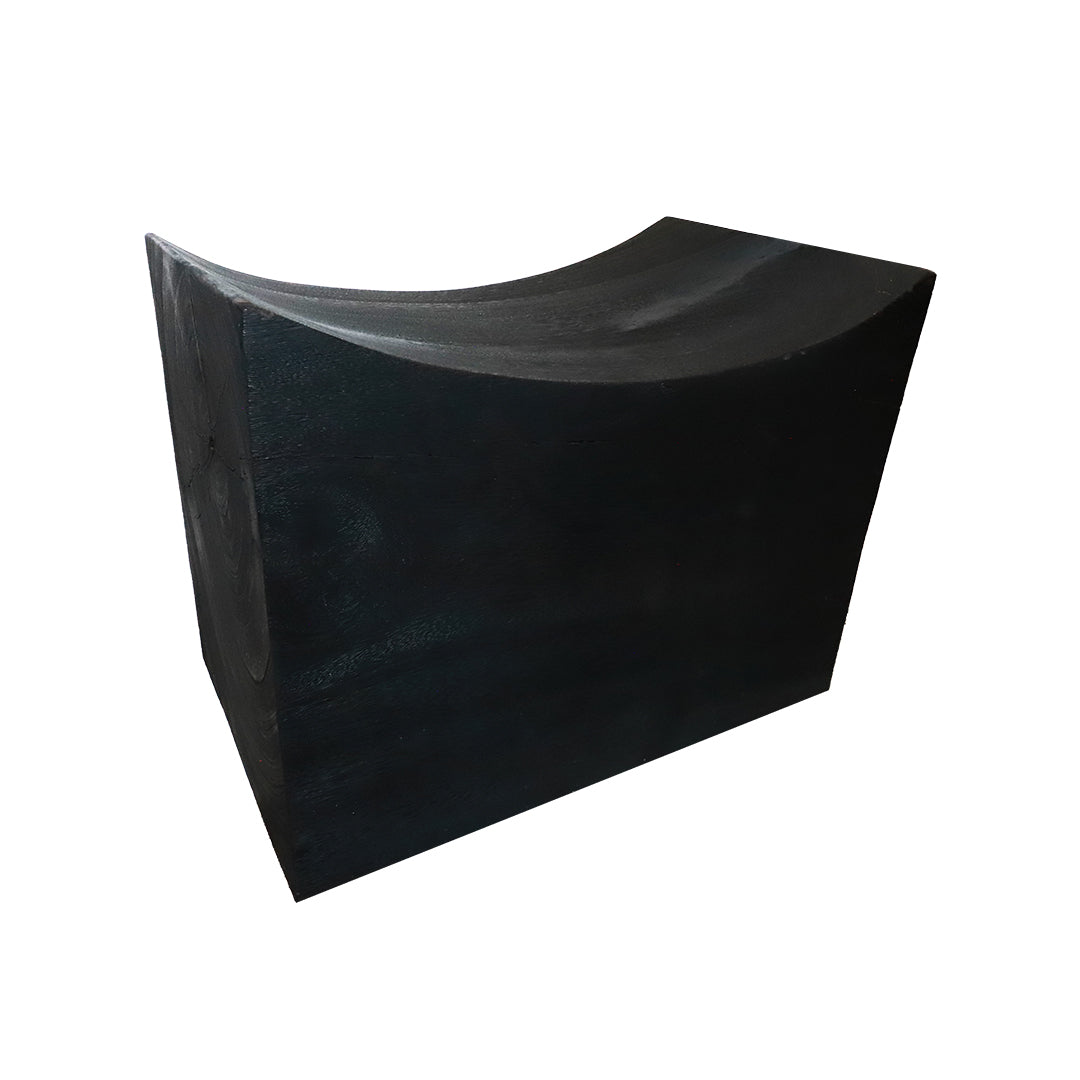 Black Wooden Curved Stools